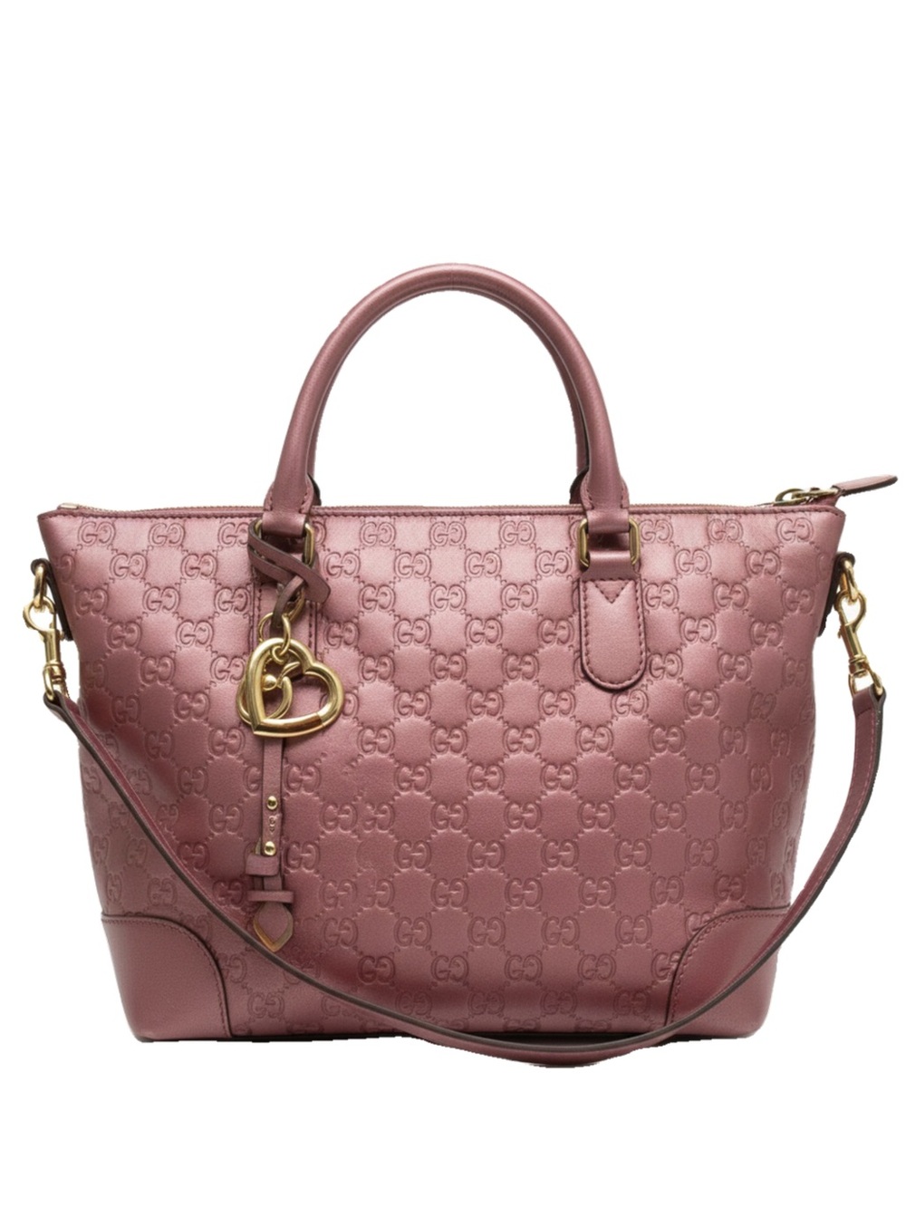 🛍️ Gucci Authentic & Rare Metallic Heart Bit Medium Guccissima Tote